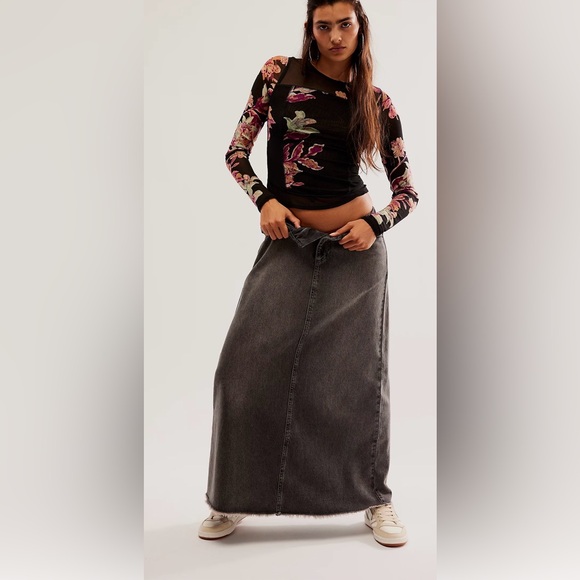 Free People Tops - Free People Betty's Garden Mesh Top